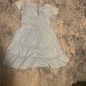 Juliana’s light chambray dress large with ruffles